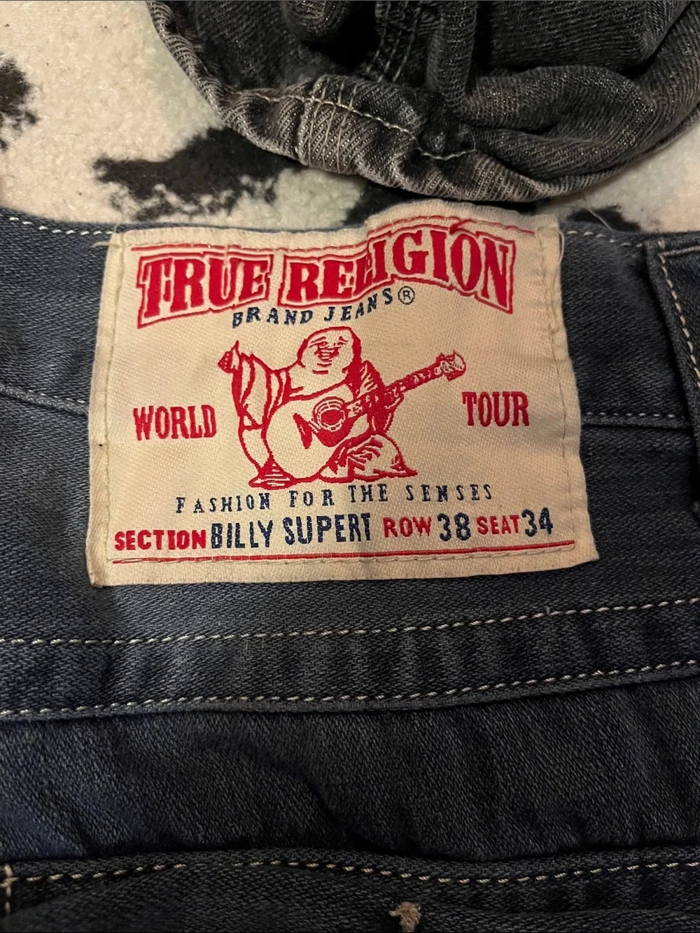 True Religion Men’s Straight Dark Blue Denim Jeans